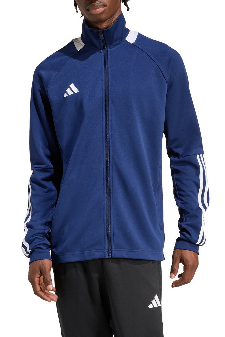 Sereno AEROREADY Track Jacket, Main, color, DARK BLUE/ WHITE