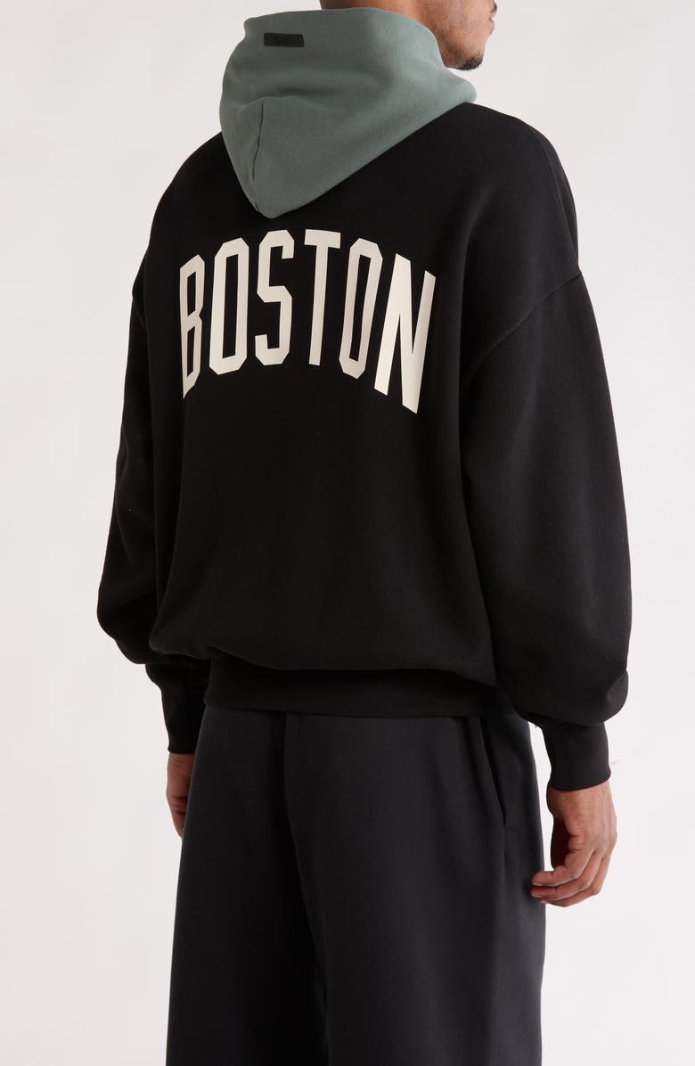Fear of God Essentials x NBA Celtics Sports Fit Hoodie, Alternate, color, Black/ Green