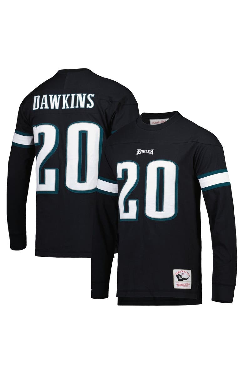 Mitchell & Ness Men's Mitchell & Ness Brian Dawkins Black Philadelphia Eagles 2003 Retired Player Name & Number Long Sleeve T-Shirt, Alternate, color, 