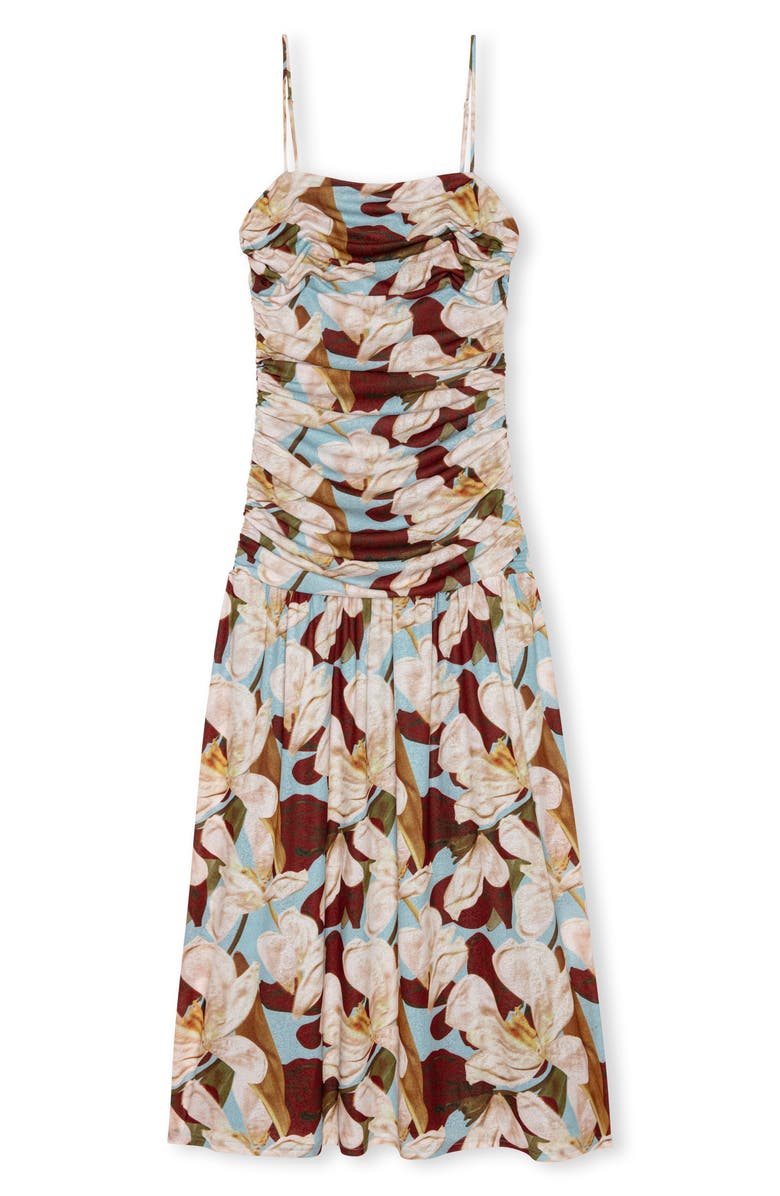 Rails Dolly Floral Ruched Midi Dress, Alternate, color, Plumeria