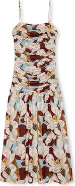 Rails Dolly Floral Ruched Midi Dress