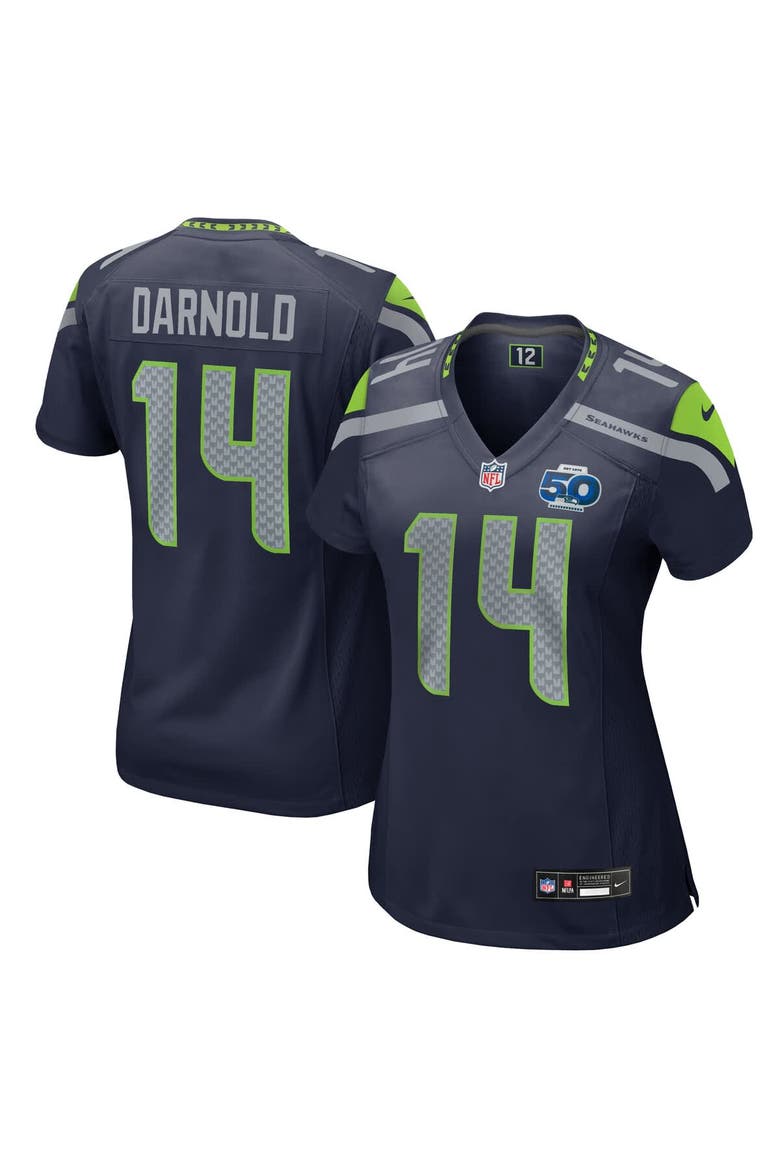 Women's Nike Sam Darnold College Navy Seattle Seahawks Team 50th Season Game Jersey, Main, color, College Navy