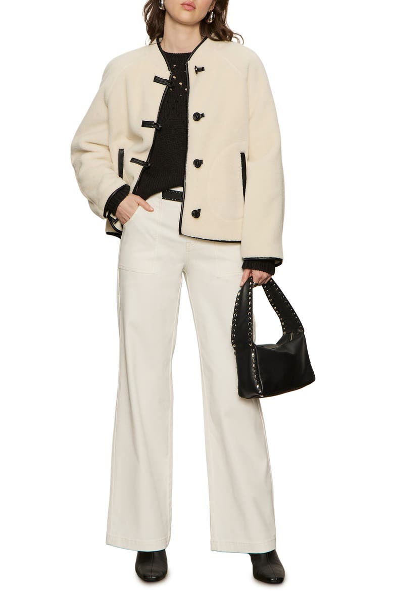 Powder Faux Shearling Jacket, Alternate, color, CHALK WHITE