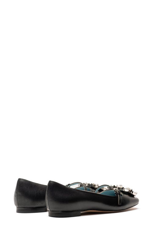 Frances Valentine Josephine Crystal Embellished Flat In Black
