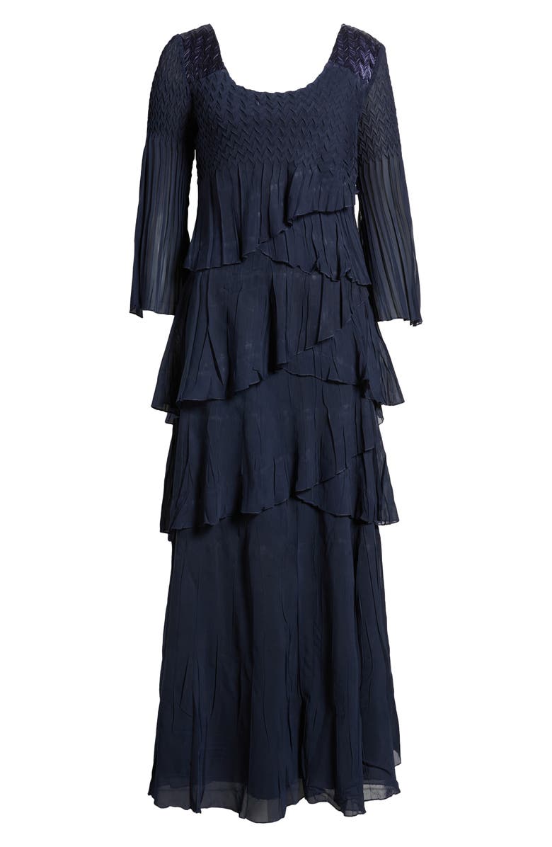 Komarov Tiered Maxi Cocktail Dress, Alternate, color, 