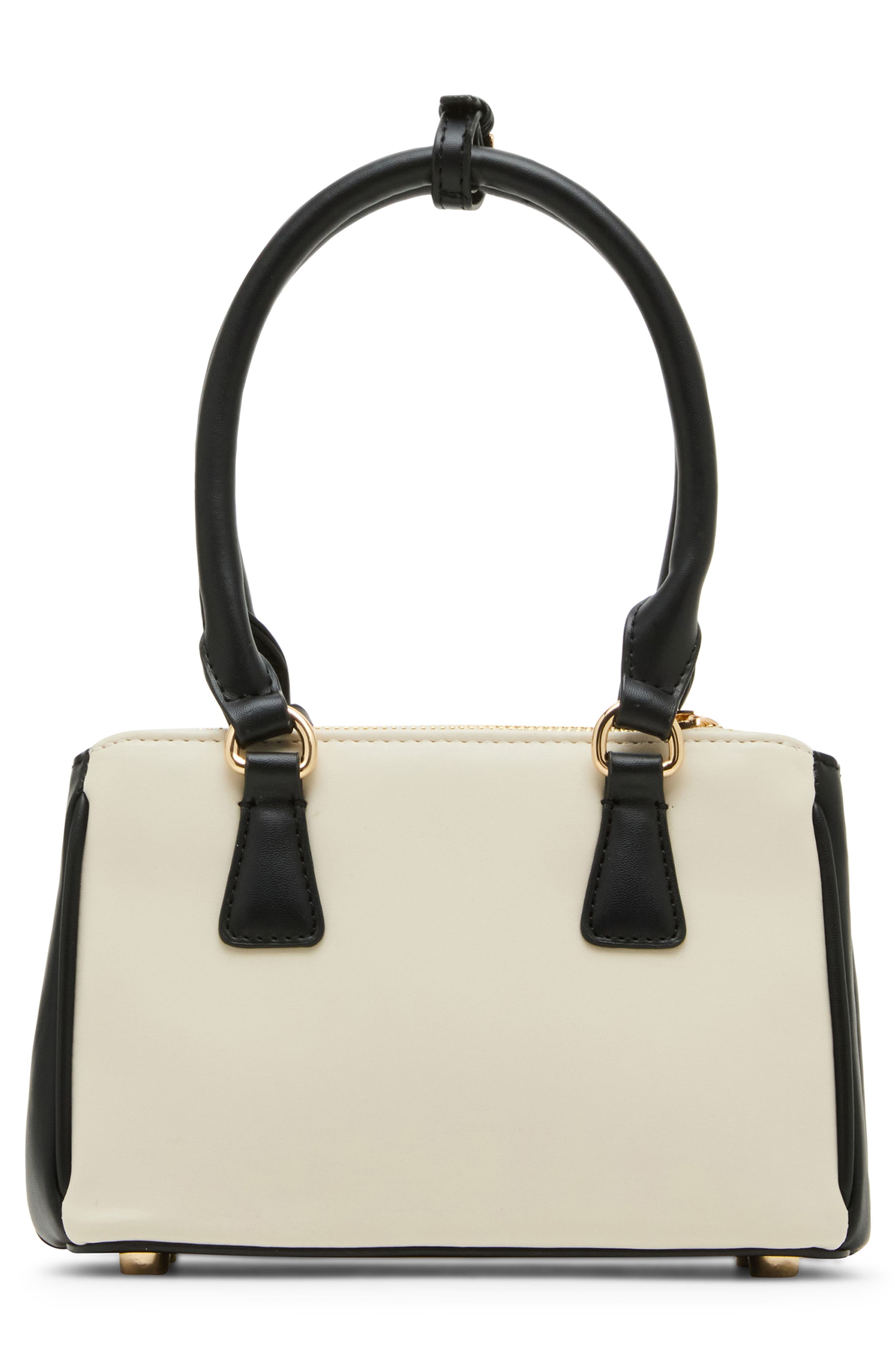 Anne Klein Mini Satchel Bag, Alternate, color, Parchment/Black