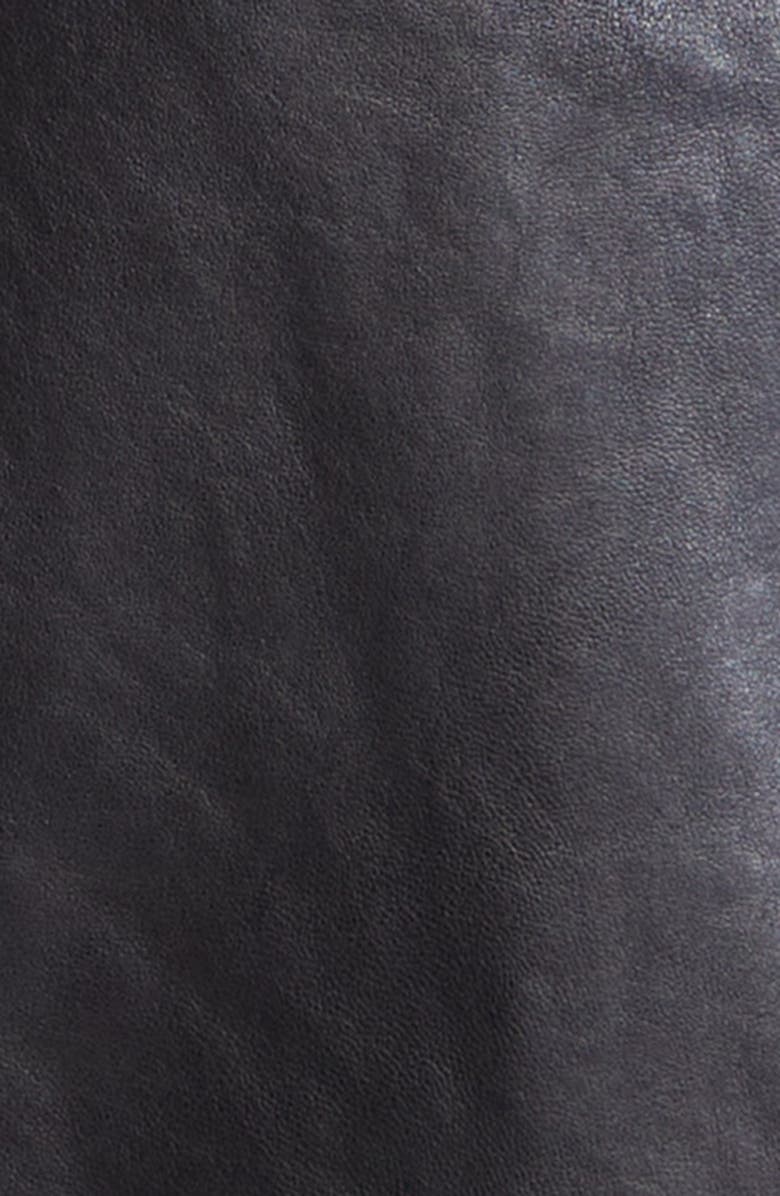 Proenza Schouler Nissi Leather Coat, Alternate, color, Black