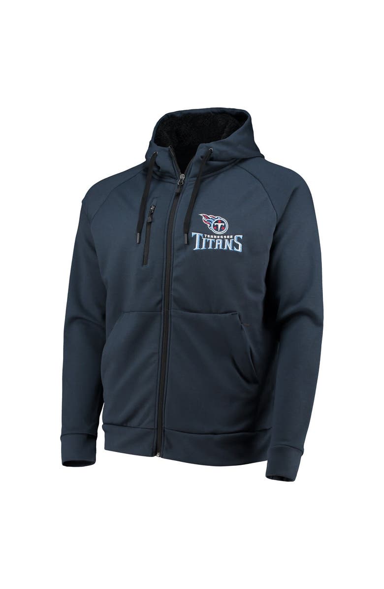 DUNBROOKE Men's Dunbrooke Navy Tennessee Titans Shag Tri-Blend Full-Zip Raglan Hoodie, Alternate, color, Navy