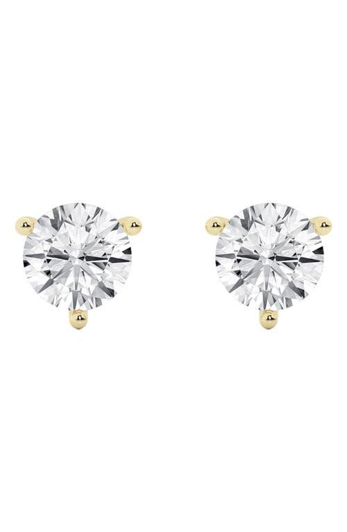 Badgley Mischka Collection Round Cut Lab Created Diamond Stud Earrings In 0.5 Ctw Yellow Gold