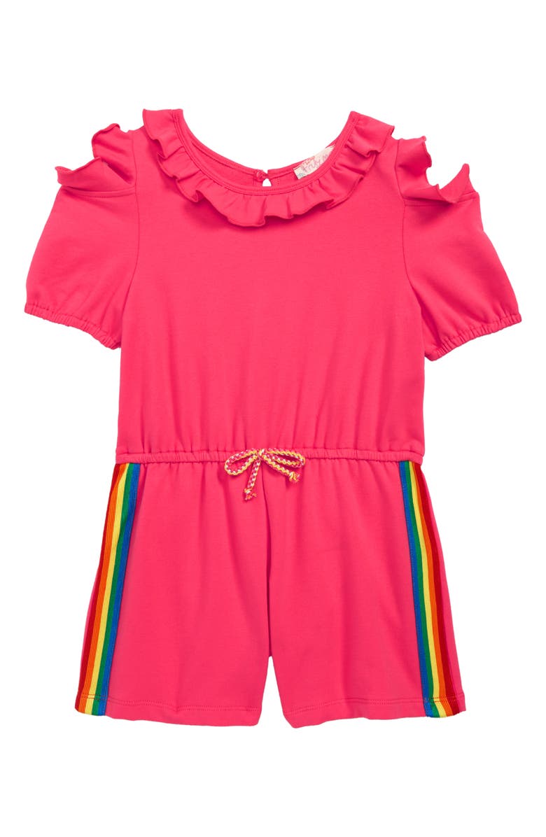 Truly Me Rainbow Tape Romper, Main, color, 