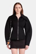 KATE BARTON Fitted Wool Jacket with Sculpted Sleeve