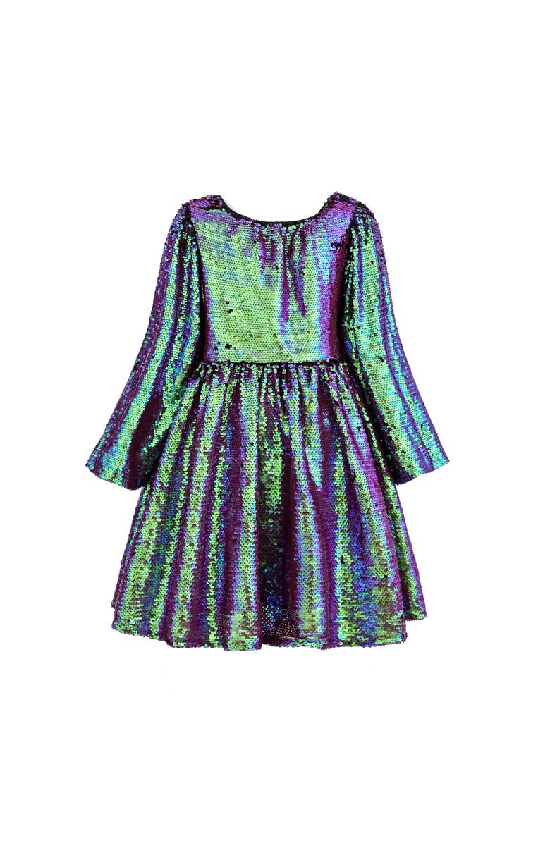 Mimi Tutu Iridescent Sequin Dress, Alternate, color, Green