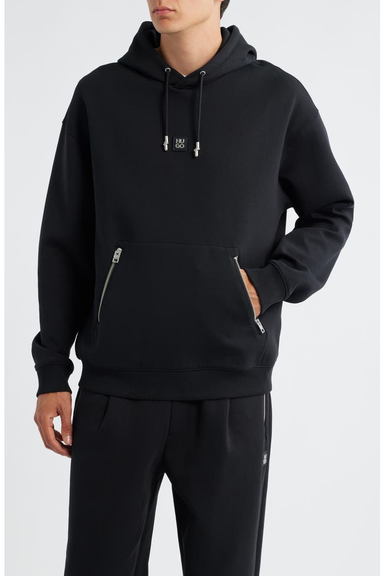 Dargen Knit Pullover Hoodie, Main, color, BLACK