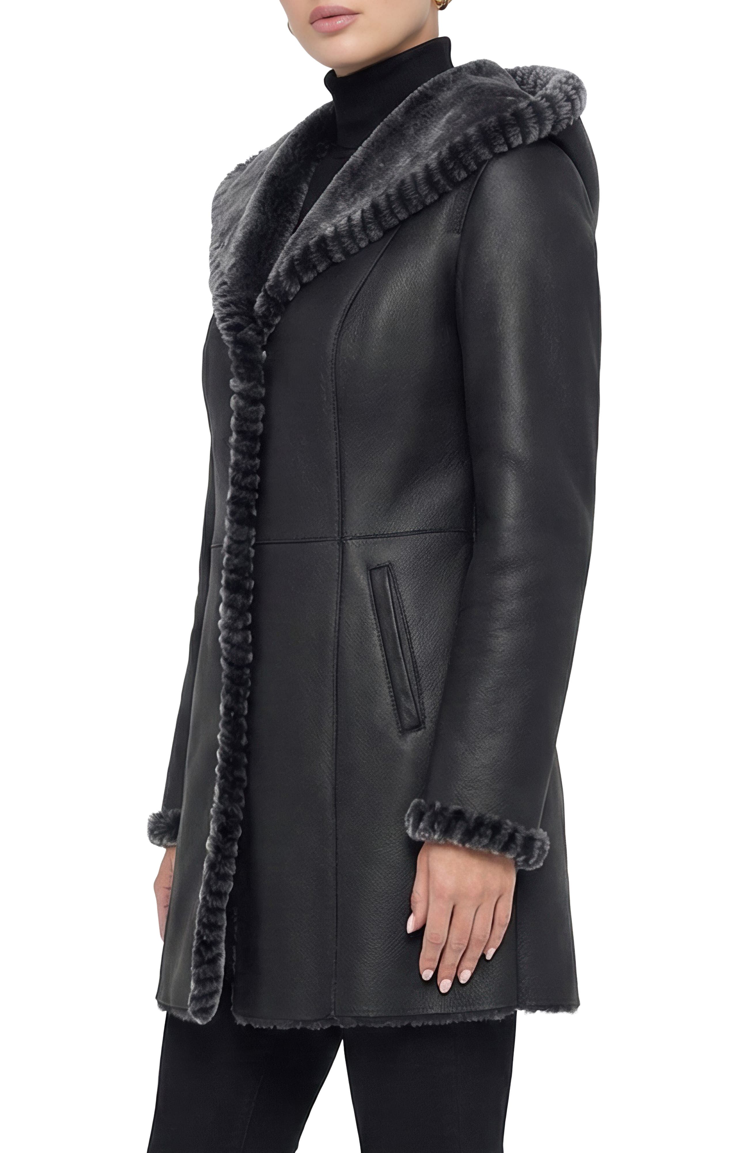 GORSKI Merino Genuine Shearling Parka With Whipstitch Trim — фото 2