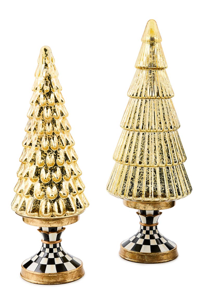 Courtly Noel Short Illuminated Tree Ornament, Alternate, color, GOLD