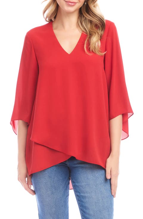 Crossover Hem Asymmetric Top (Regular & Petite)