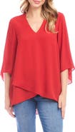 Karen Kane Asymmetrical Crepe Top