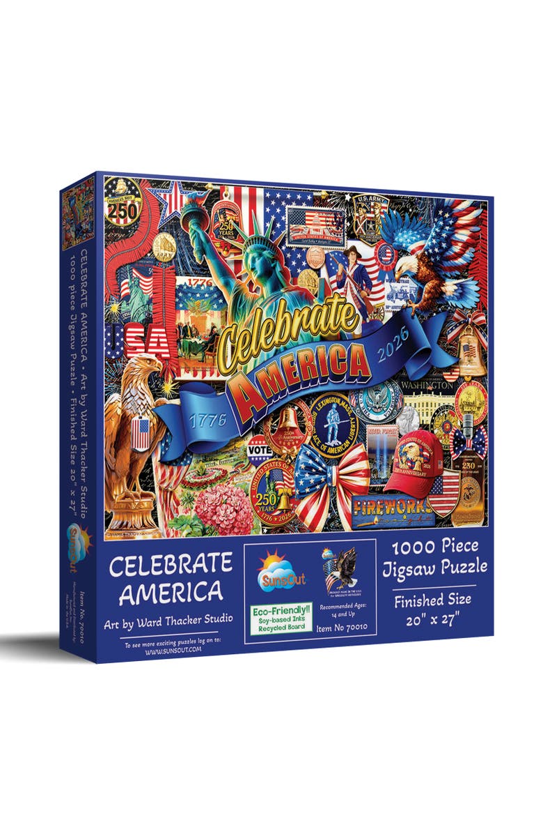 Sunsout Celebrate America 1000 piece Jigsaw Puzzle for Adults, Main, color, Multicolor