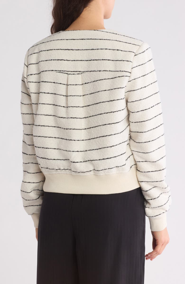 Laundry by Shelli Segal Stripe Knit Jacket, Alternate, color, 