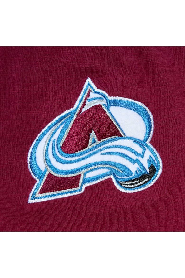 Men's Mitchell & Ness Burgundy Colorado Avalanche Legendary Slub Hoodie Long Sleeve T-Shirt, Alternate, color, Burgundy