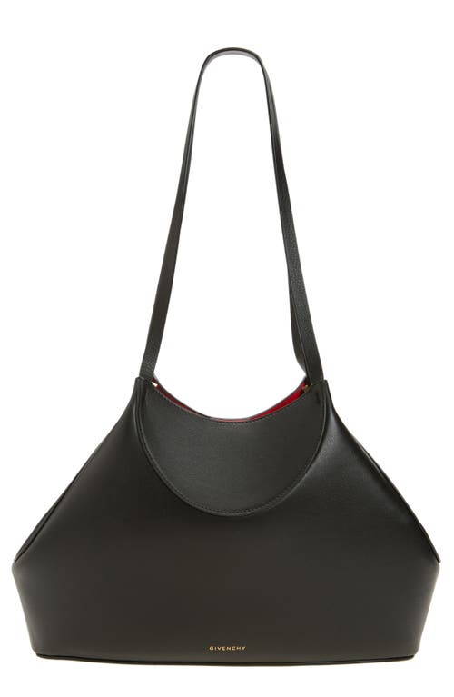 Givenchy Small Facet Leather Tote In Black