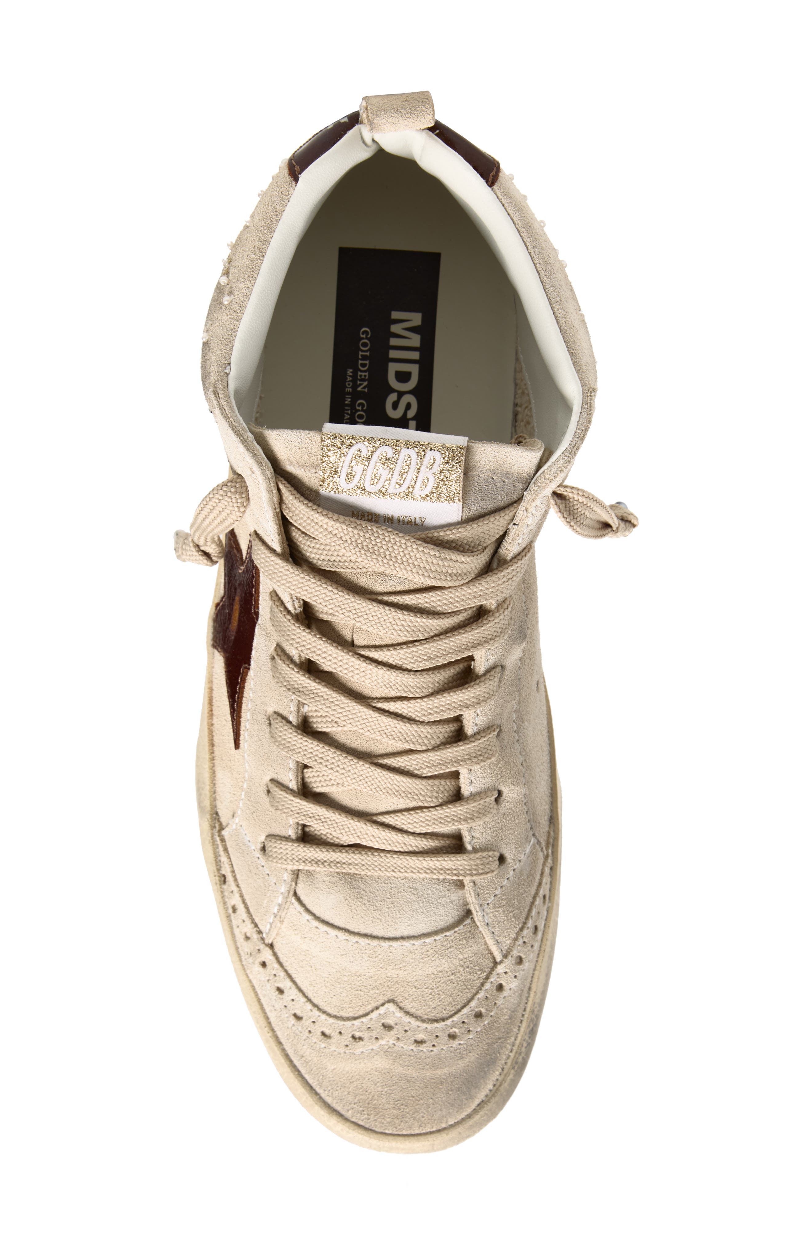 Mid Star Sneaker, Alternate, color, SEEDPEARL/ BURGUNDY/ BLACK