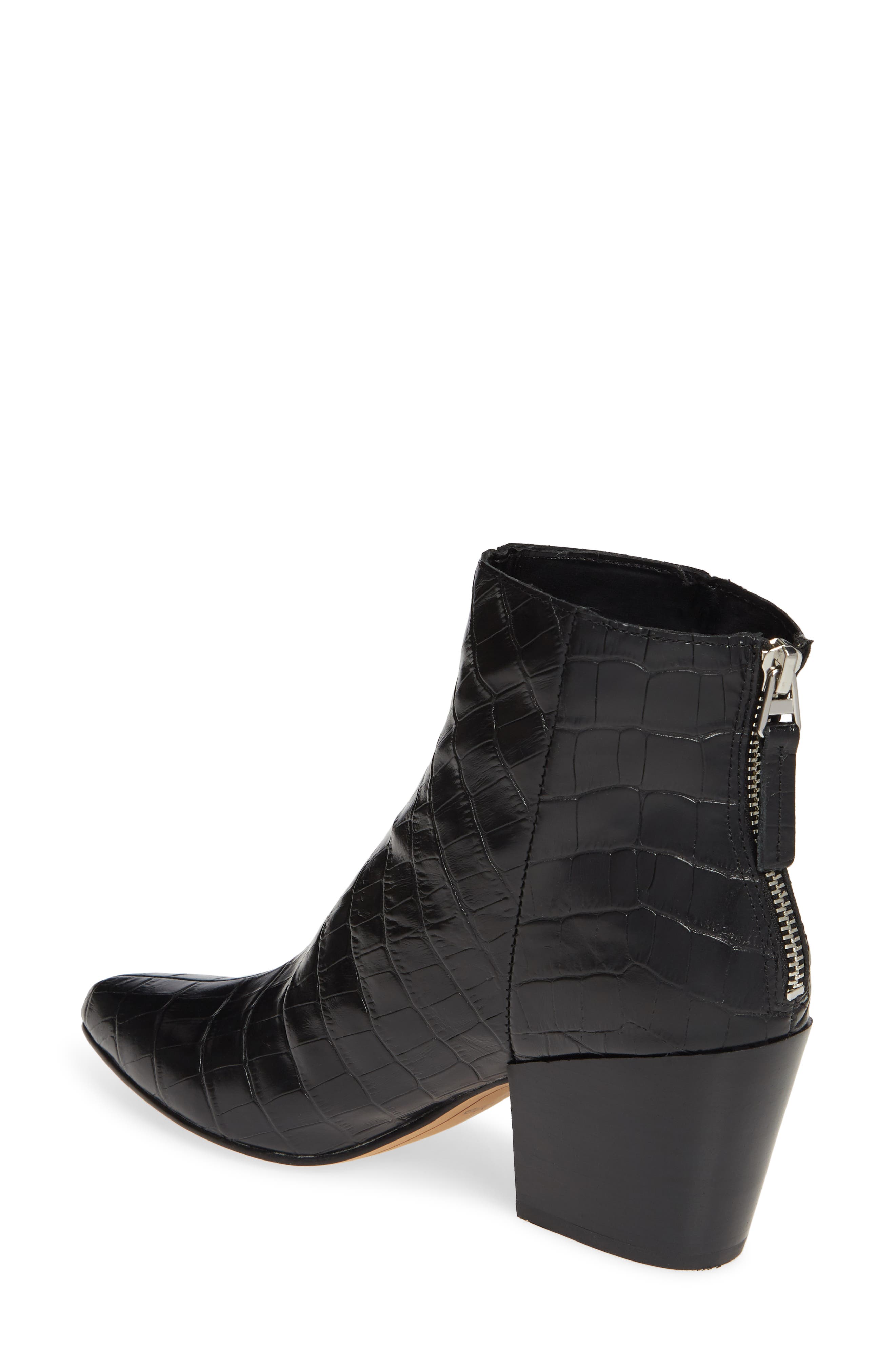 Coltyn Bootie, Alternate, color, NOIR CROCO LEATHER