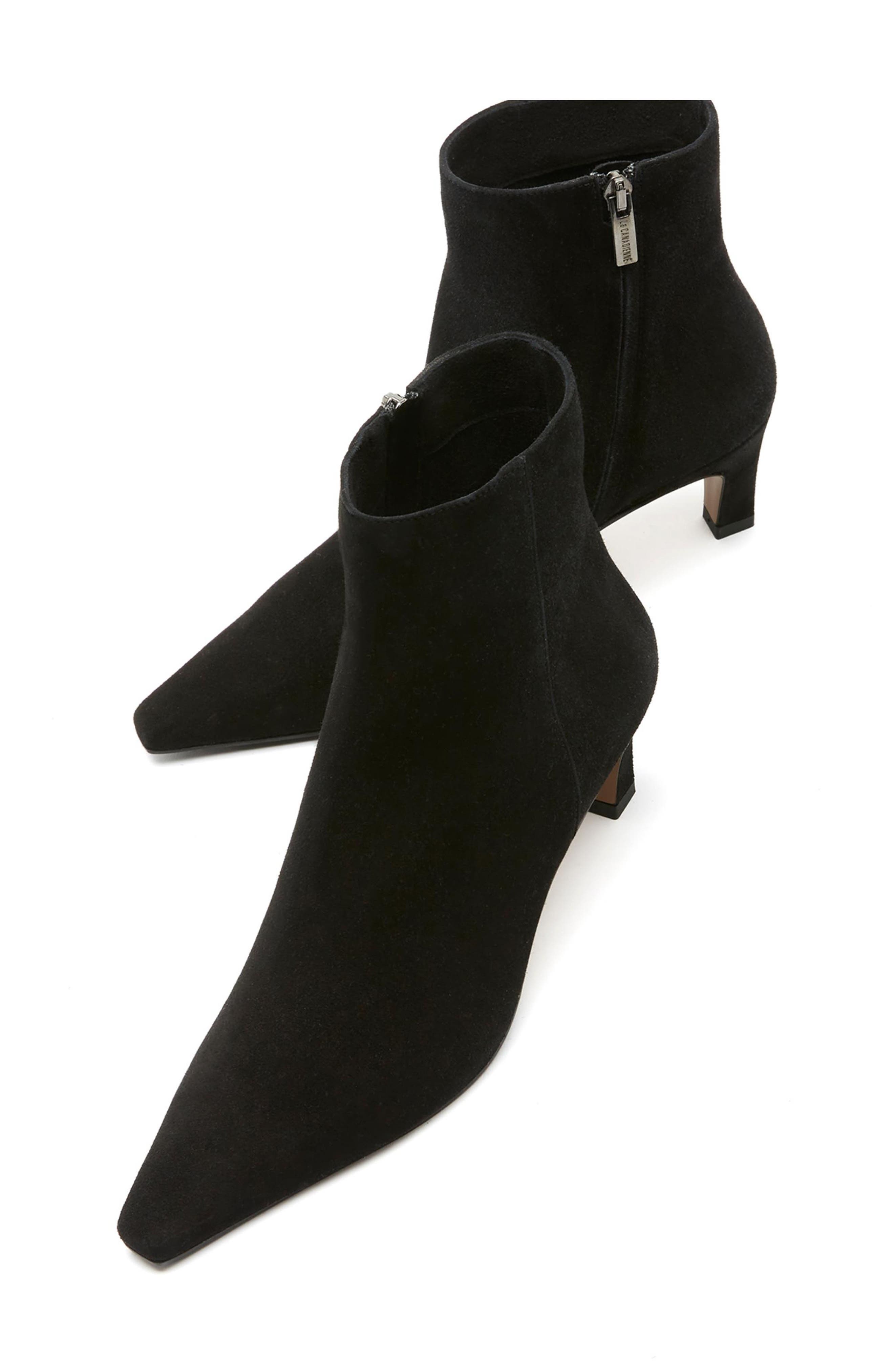 Bev Waterproof Leather Bootie, Alternate, color, BLACK SUEDE