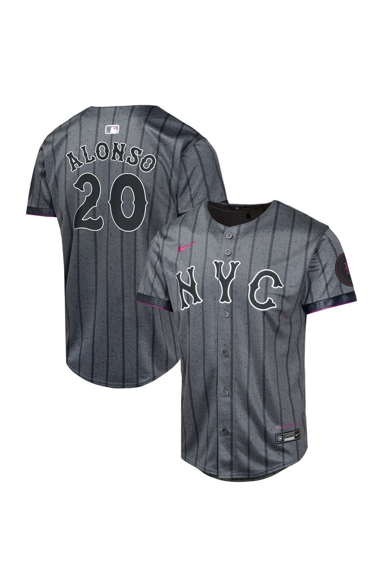 Nike Youth Nike Pete Alonso Graphite New York Mets 2024 City Connect Limited Player Jersey, Main, color, Graphite