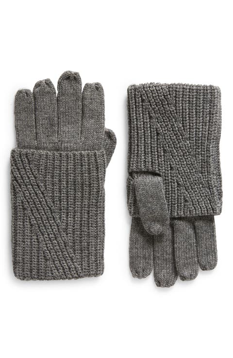 Traveling Foldable Cuff Knit Gloves