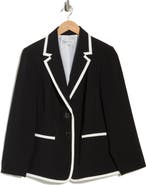 KASPER Notch Lapel Patch Pocket Blazer