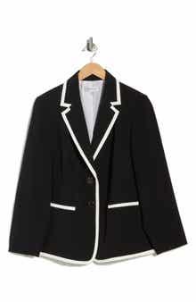KASPER Notch Lapel Patch Pocket Blazer