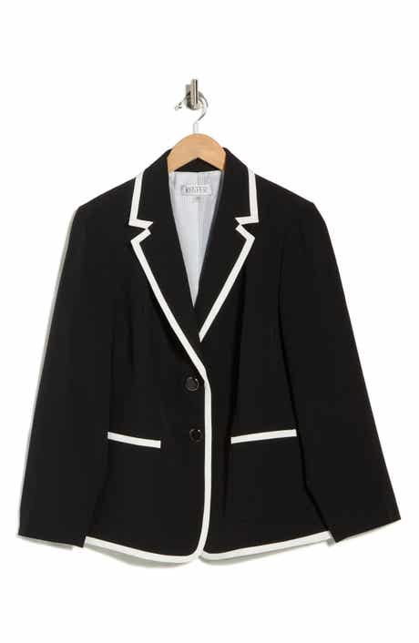 KASPER Notch Lapel Patch Pocket Blazer
