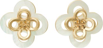 Kira Stacked Clover Stud Earrings