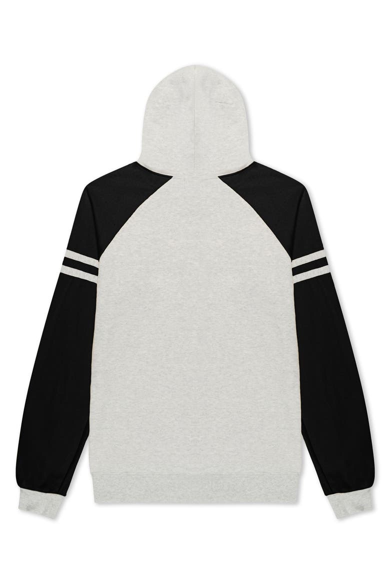 Mens Astronaut Varsity Midweight Hooded, Alternate, color, Oatmeal Black