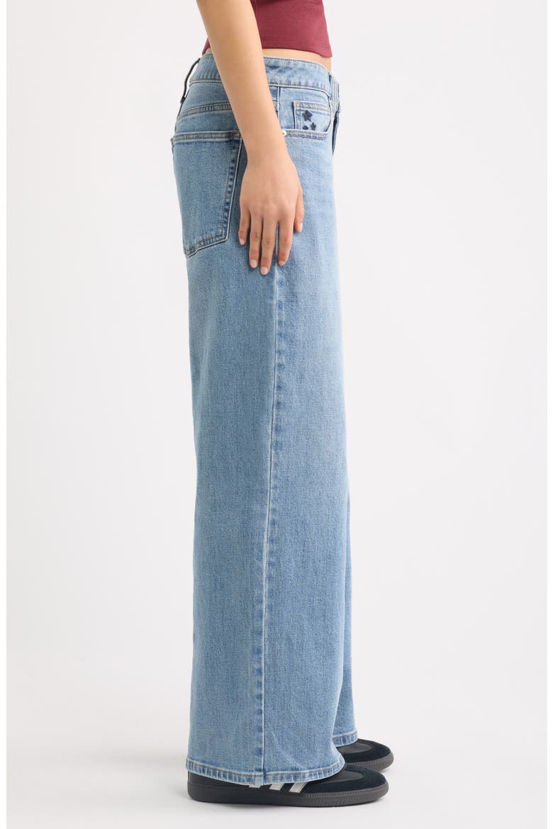Low Rise Baggy Wide Leg Jeans, Alternate, color, KINNEY WASH