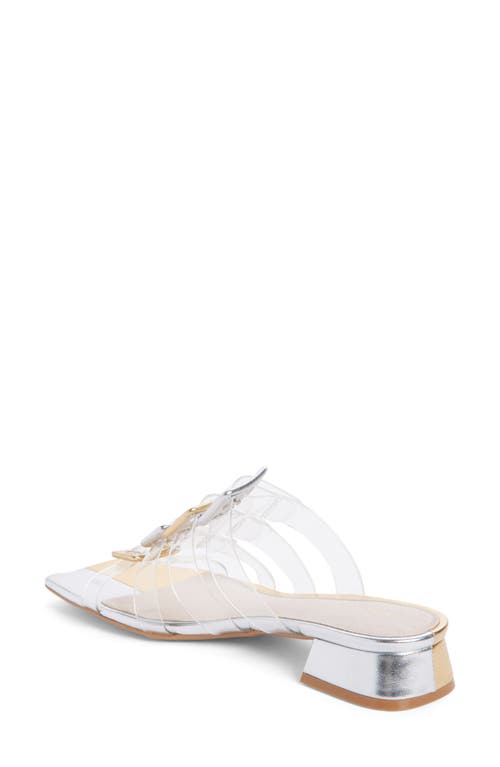 Cecelia New York Ludlow Cage Slide Sandal In Mixed Metallic
