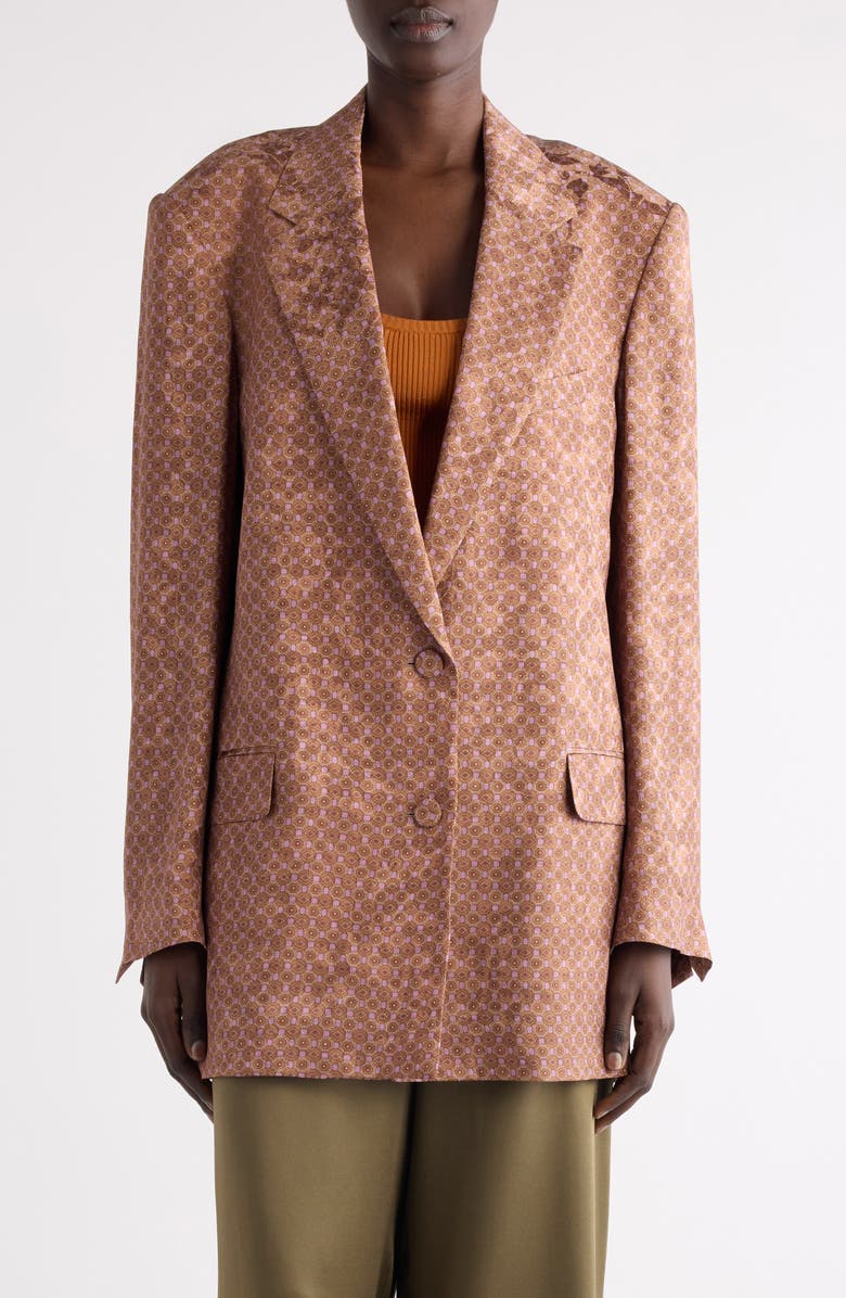 Dries Van Noten Bastis Single Breasted Blazer, Main, color, Peach