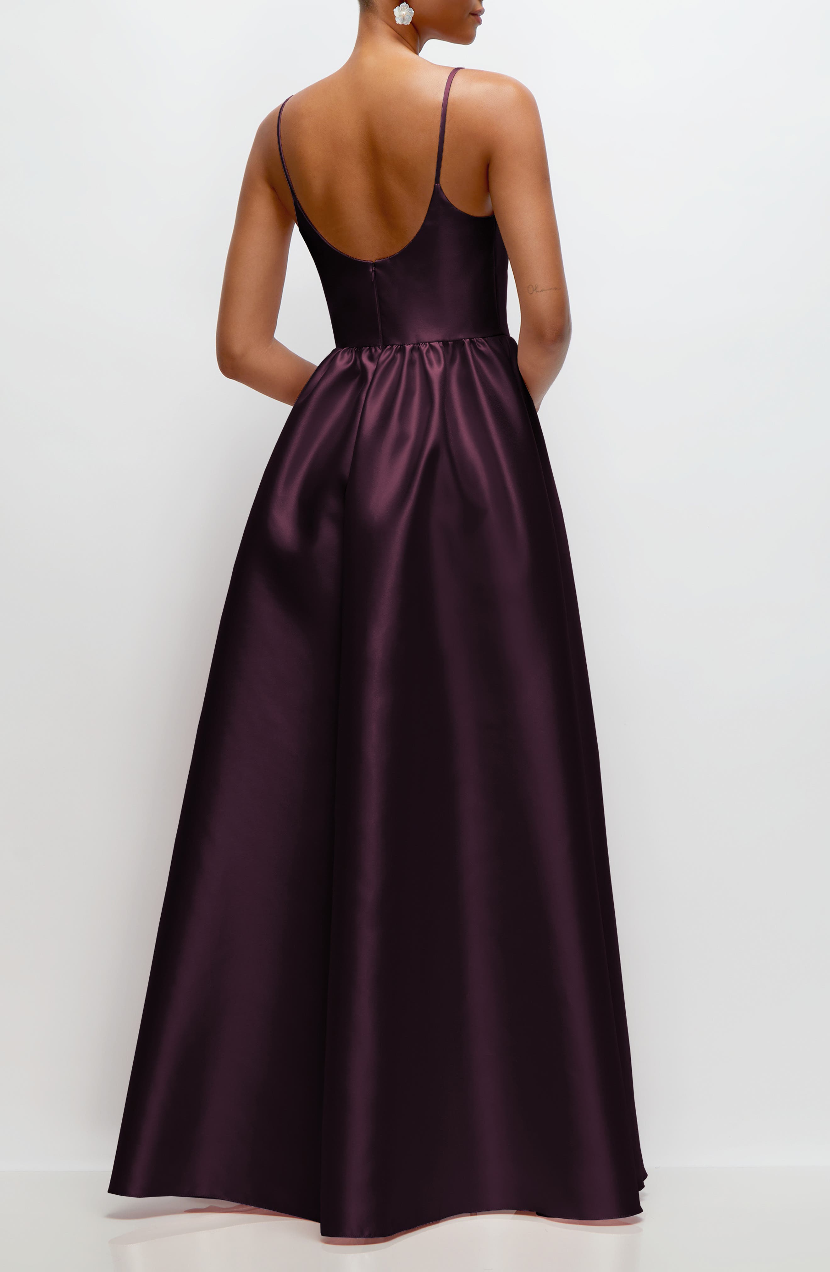 Sleeveless Satin Gown - image 4