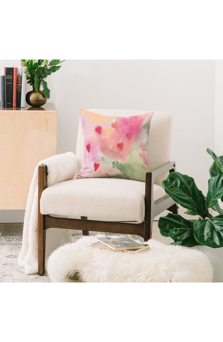 Deny Designs All My Loving Throw Pillow, Alternate, color, Pink