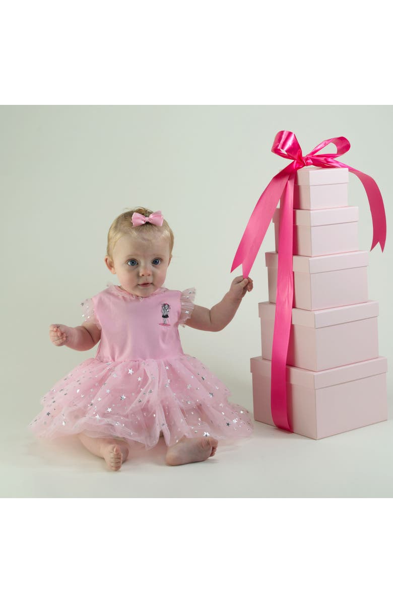 Rachel Riley Eloise Sparkle Star Tutu Dress, Alternate, color, Pink
