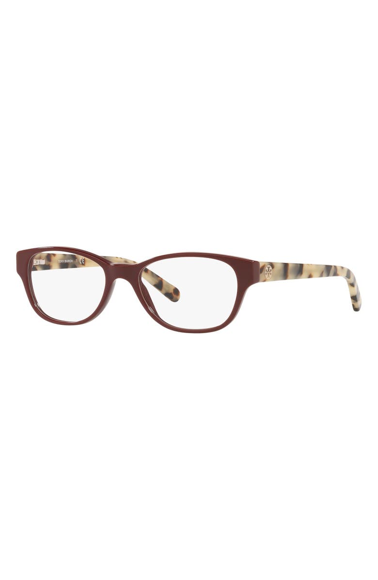 Tory Burch 51mm Butterfly Optical Glasses, Alternate, color, 