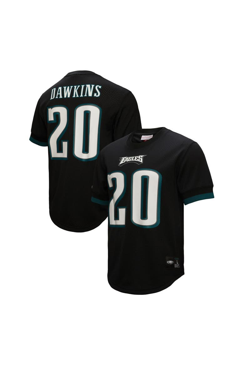 Men's Mitchell & Ness Brian Dawkins Black Philadelphia Eagles Retired Player Name & Number Mesh Top, Main, color, Black