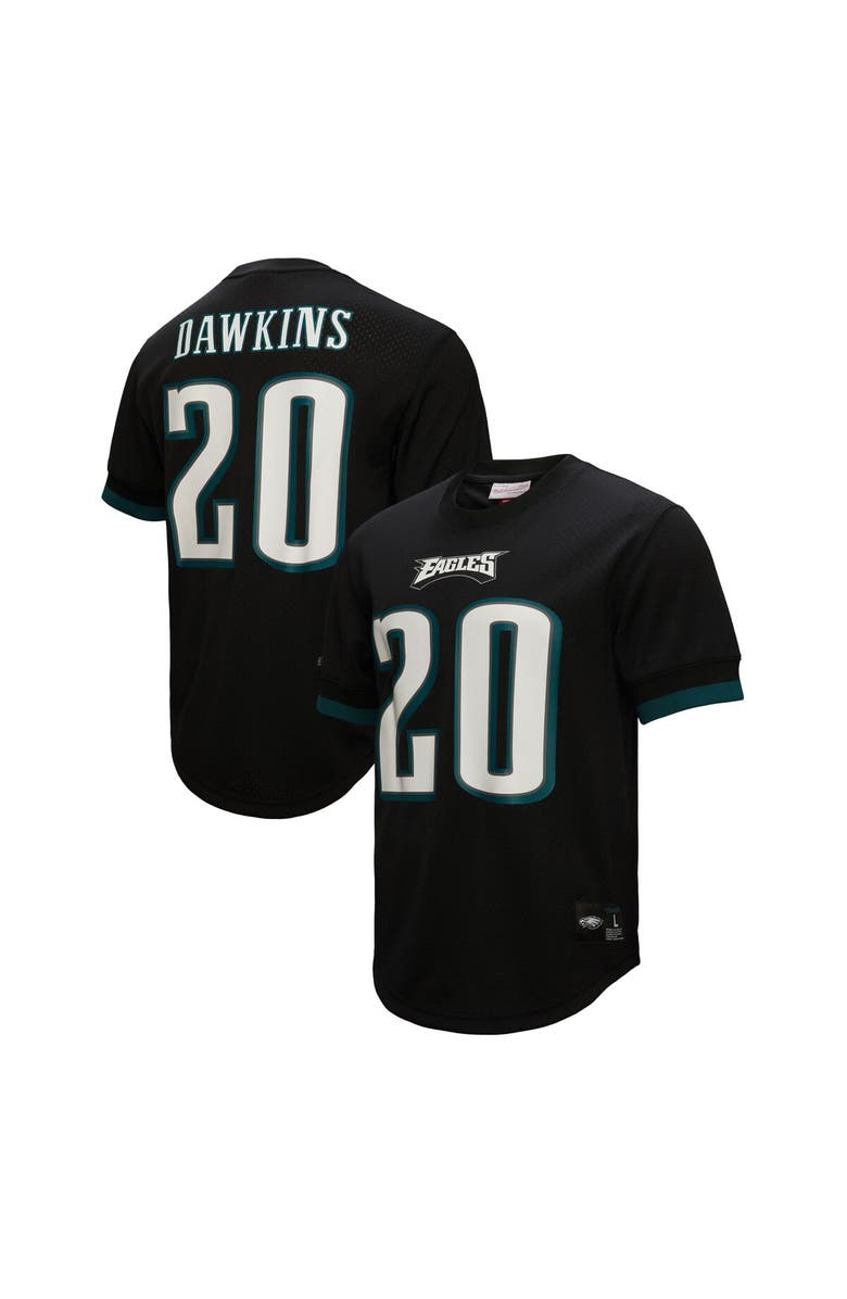 Mitchell & Ness Men's Mitchell & Ness Brian Dawkins Black Philadelphia Eagles Retired Player Name & Number Mesh Top, Main, color, Black