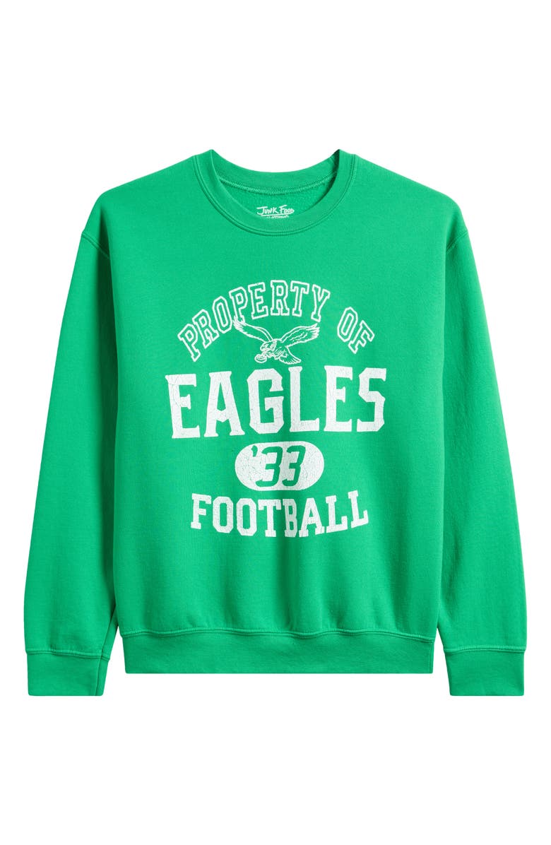 Junk Food NFL Eagles Property Graphic Sweatshirt, Main, color, Irish Green