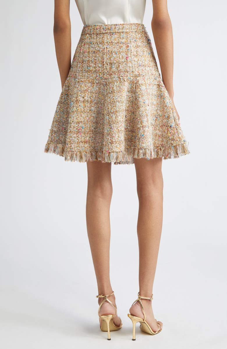 Cinq à Sept Adeline Metallic Bouclé Skirt, Alternate, color, Ochre Multi