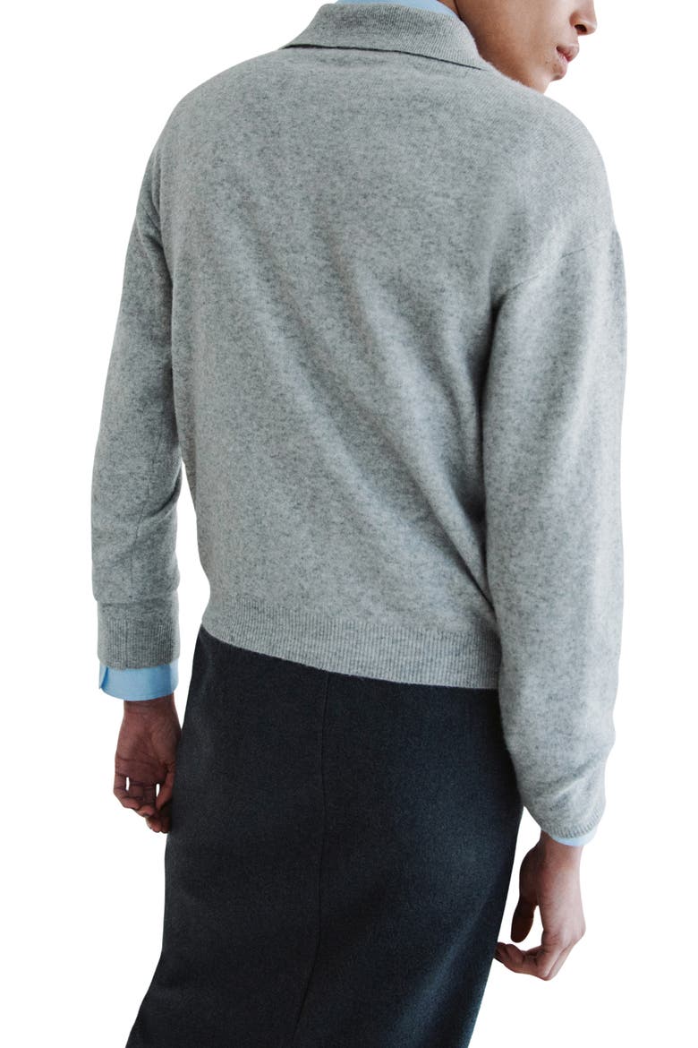 Polo Sweater, Alternate, color, LIGHT HEATHER GREY