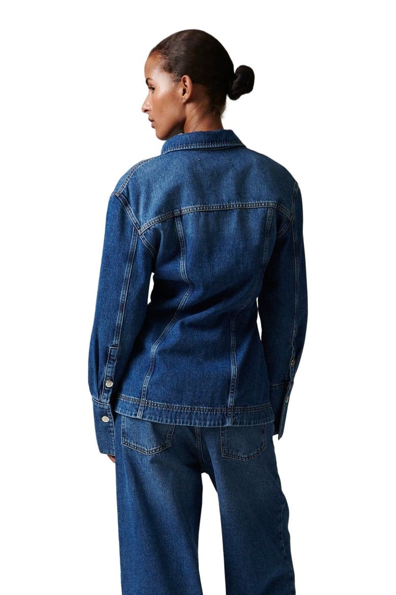 Ludmilla Medium Wash Denim Jacket, Alternate, color, Medium Blue