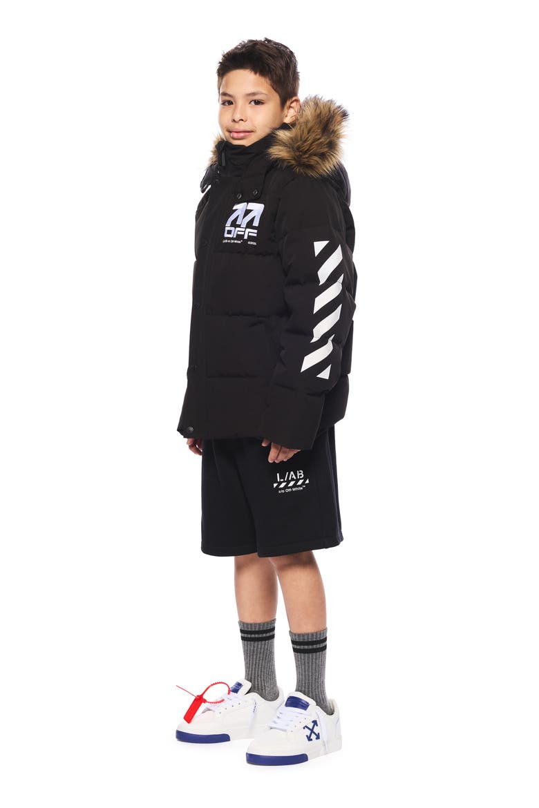 Kids' Logo Basic Fleece Shorts, Alternate, color, BLACK