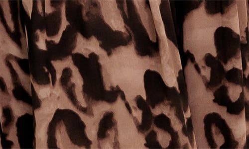 Flying Tomato Leopard Print Scoop Neck Maxi Dress In Brown